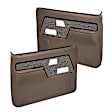 12-55F-DBR Front, Driver and Passenger Side Door Trim Panel - Dark Brown Full Power