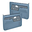 12-55N-LBL Front, Driver and Passenger Side Door Trim Panel - Blue No Power