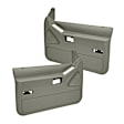12-57F-TGR Front, Driver and Passenger Side Door Trim Panel - Taupe Gray Full Power