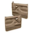 12-92F-LBR Front, Driver and Passenger Side Door Trim Panel - Light Brown 2 Door Full Power