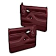 12-92F-MR Front, Driver and Passenger Side Door Trim Panel - Maroon 2 Door Full Power