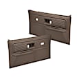 18-34W-DBR Front, Driver and Passenger Side Door Trim Panel - Dark Brown Power Windows Only