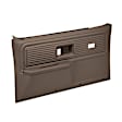 18-34W-DBR Front, Driver and Passenger Side Door Trim Panel - Dark Brown Power Windows Only