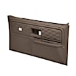 18-34W-DBR Front, Driver and Passenger Side Door Trim Panel - Dark Brown Power Windows Only