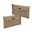 18-34W-LBR Front, Driver and Passenger Side Door Trim Panel - Light Brown Power Windows Only