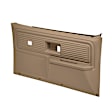 18-34W-LBR Front, Driver and Passenger Side Door Trim Panel - Light Brown Power Windows Only