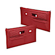 18-34W-RD Front, Driver and Passenger Side Door Trim Panel - Red Power Windows Only