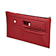 18-34W-RD Front, Driver and Passenger Side Door Trim Panel - Red Power Windows Only