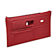 18-34W-RD Front, Driver and Passenger Side Door Trim Panel - Red Power Windows Only
