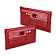 18-35F-RD Front, Driver and Passenger Side Door Trim Panel - Red