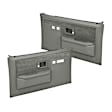 18-35S-MGR Front, Driver and Passenger Side Door Trim Panel - Medium Gray Slide Locks