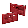 18-35S-RD Front, Driver and Passenger Side Door Trim Panel - Red Slide Locks