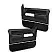 18-36F-BLK Front, Driver and Passenger Side Door Trim Panel - Black