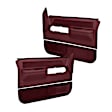18-36F-MR Door Trim Panel - Full Power, Maroon, ABS Plastic, Direct Fit, Set of 2