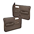 18-45N-DBR Front, Driver and Passenger Side Door Trim Panel - Dark Brown No Power