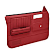 18-45N-RD Front, Driver and Passenger Side Door Trim Panel - Red No Power