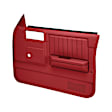 18-45N-RD Front, Driver and Passenger Side Door Trim Panel - Red No Power