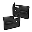 18-45W-BLK Front, Driver and Passenger Side Door Trim Panel - Black Power Windows Only