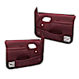 18-59N-MR Front, Driver and Passenger Side Door Trim Panel - Maroon No Power