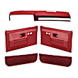 18-601CF-RD Interior Restoration Kit - Red,  Dash Cap, Door Panel, Kick Panel, Direct Fit, Kit