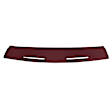 1985 Pontiac Parisienne - Dash Cover, Maroon, Molded; Overlay Over Factory Dash, With Outside Speakers, Vacu Molded Series