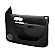 18-74F-BLK Front, Driver and Passenger Side Door Trim Panel - Black