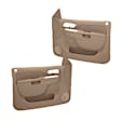 18-74F-LBR Front, Driver and Passenger Side Door Trim Panel - Light Brown Full Power