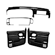 1997 Chevrolet K2500 Suburban - Dash Cap, Door Panel, Full Power Only; Padded Armrest; Weather Stripping; New Fasteners, ABS Plastic, Black
