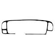 1997 Chevrolet K2500 Suburban - Dash Cap, Door Panel, Full Power Only; Padded Armrest; Weather Stripping; New Fasteners, ABS Plastic, Black