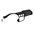 18-902-BLK Black, Molded, ABS Thermoplastic, Dash Cover Overlay 