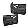 18-94F-BLK Front, Driver and Passenger Side Door Trim Panel - Black Full Power