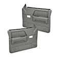 22-55F-MGR Front, Driver and Passenger Side Door Trim Panel - Medium Gray Full Power