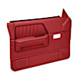 22-55F-RD Front, Driver and Passenger Side Door Trim Panel - Red Full Power