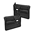 22-55N-BLK Front, Driver and Passenger Side Door Trim Panel - Black No Power