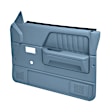 22-55N-LBL Front, Driver and Passenger Side Door Trim Panel - Blue No Power