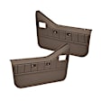 27-35-DBR Front, Driver and Passenger Side Door Trim Panel - Dark Brown No Power
