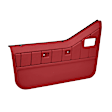 27-35-RD Front, Driver and Passenger Side Door Trim Panel - Red No Power