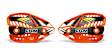 1CYC-1019-22 Universal,  Probend CRM Ultra Hand Shield - Orange, Set of 2