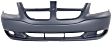 2001-2004 Dodge Caravan - Front Primed Bumper Cover, With Emblem Provision, Without Fog Light Holes