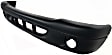 Front Primed Bumper Cover, 1-Piece Type, With Fog Light Holes, Without Parking Aid Sensor Holes, CAPA CERTIFIED