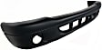 Front Primed Bumper Cover, 1-Piece Type, With Fog Light Holes, Without Parking Aid Sensor Holes, CAPA CERTIFIED