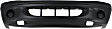 Front Primed Bumper Cover, 1-Piece Type, Without Fog Light Holes and Parking Aid Sensor Holes