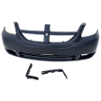 Front Primed Bumper Cover, With Emblem Hole, Without Fog Light Holes and Parking Aid Sensor Holes, Caravan SXT Model