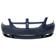Front Primed Bumper Cover, With Emblem Hole, Without Fog Light Holes and Parking Aid Sensor Holes, Caravan SXT Model, CAPA Certified