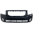 2007-2012 Dodge Caliber - Front Primed Bumper Cover, Without Parking Aid Sensor Holes, Without Fog Light Holes