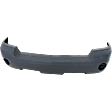 Front Textured Bumper Cover, Without Molding Holes, Without Fog Light Holes, Without Parking Aid Sensor Holes, CAPA CERTIFIED