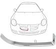 Grille Trim, Passenger Side, Lower, Chrome