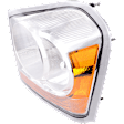 Driver Side Headlight, with Bulb, Halogen, Clear Lens, Chrome Interior