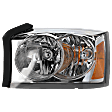 Driver Side Headlight, with Bulb, Halogen, Clear Lens, Chrome Interior