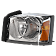 Driver Side Headlight, with Bulb, Halogen, Clear Lens, Chrome Interior